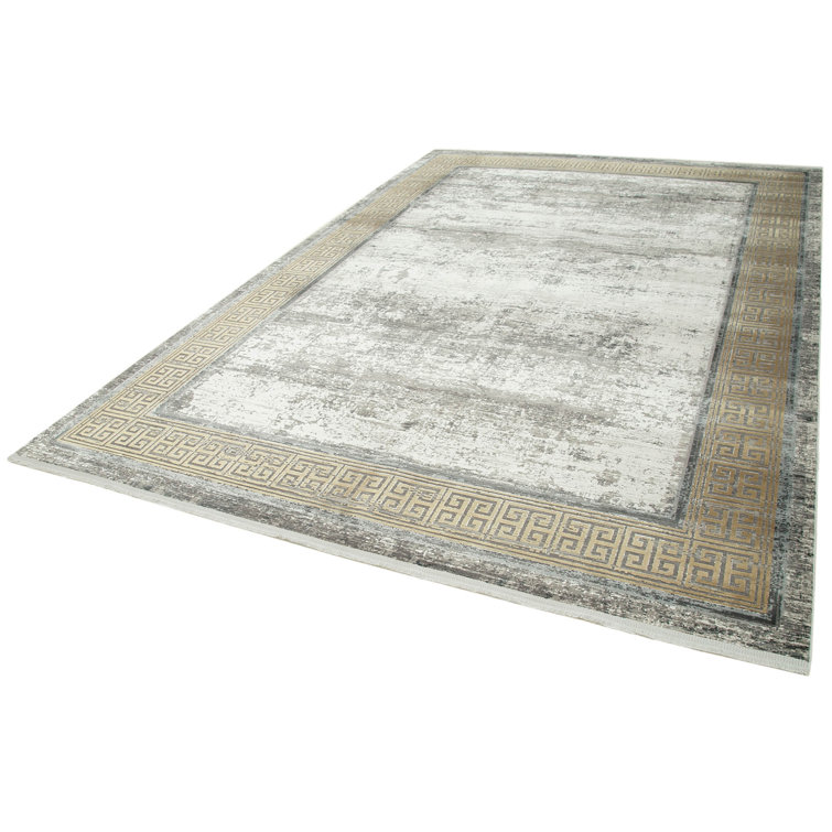Borough Wharf Hellertown Soho HandKnotted Grey Rug Wayfair.co.uk